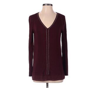 Lot of two White House Black Market Burgundy  & Gray Tunics -S - MINT Condition!
